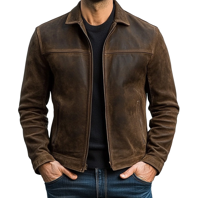 Veste zippée en cuir | Élégance intemporelle