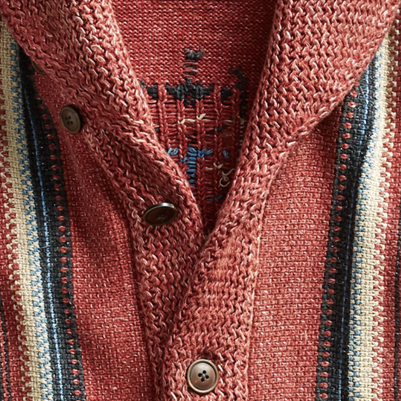 Gilet vintage à col châle | Look rétro confortable