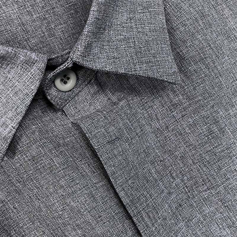 Chemise unie à col classique manches courtes | Fraîcheur estivale