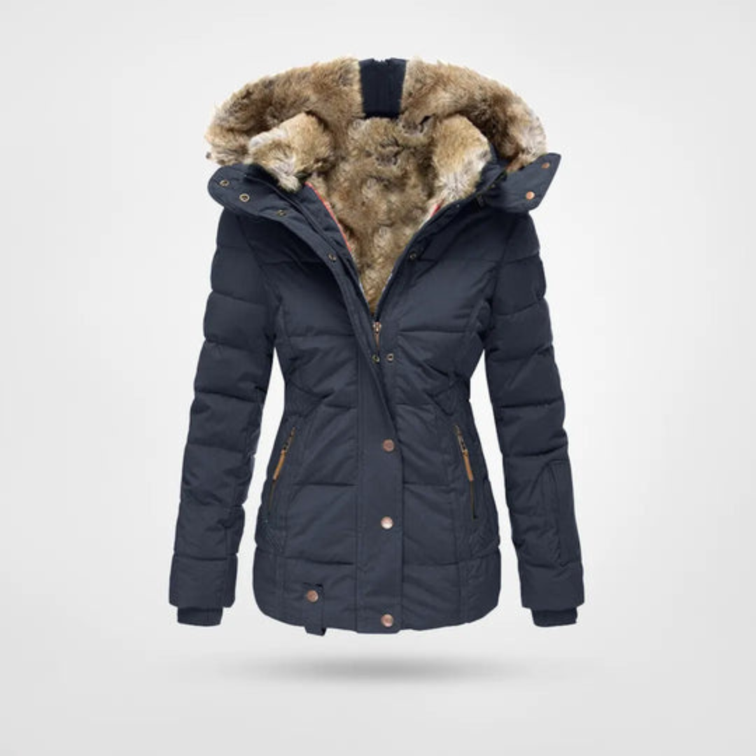 Adelina | Parka Hivernale Doublée en Fourrure pour Femme