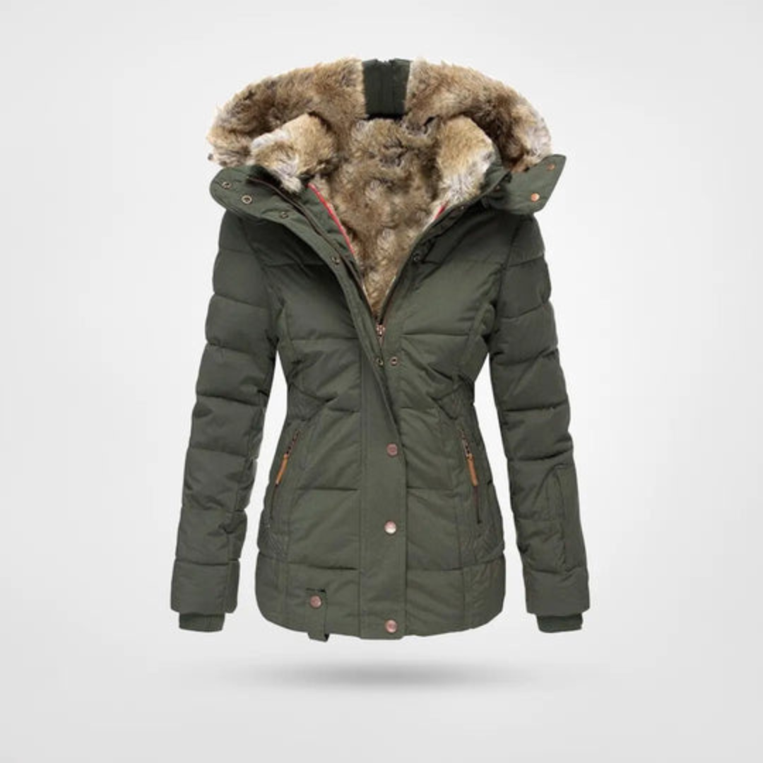 Adelina | Parka Hivernale Doublée en Fourrure pour Femme