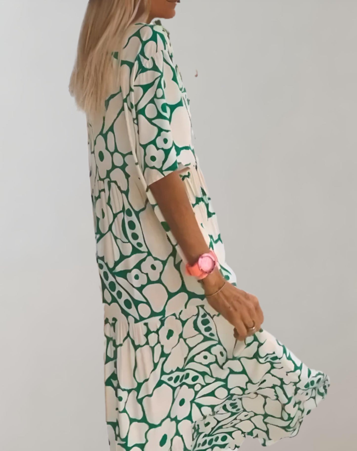 Robe Femme Bohème Imprimée Col en V | Confortable
