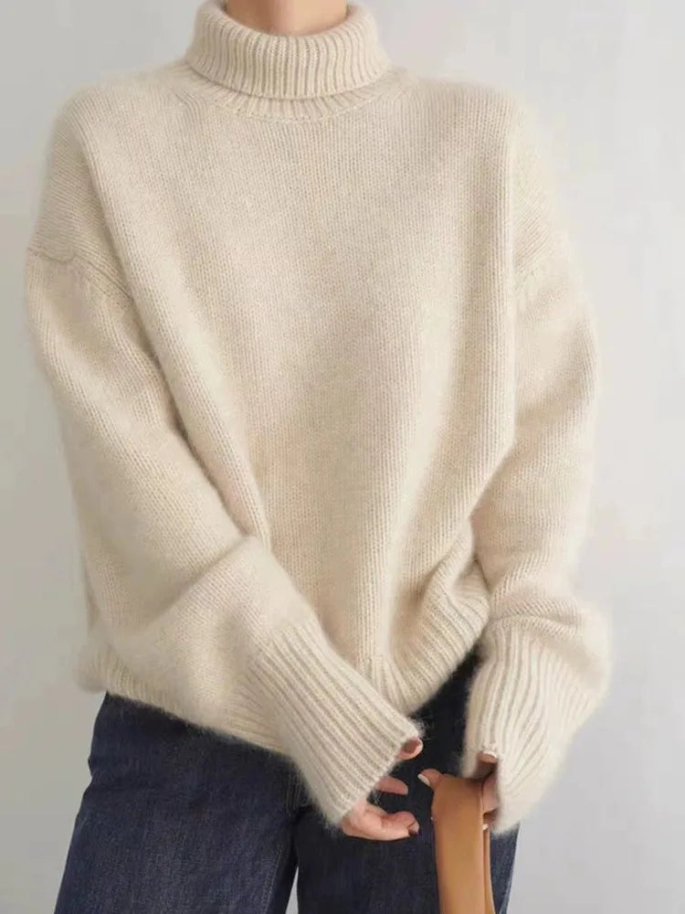 Elena | Pull Doux à Col Roulé pour Femme