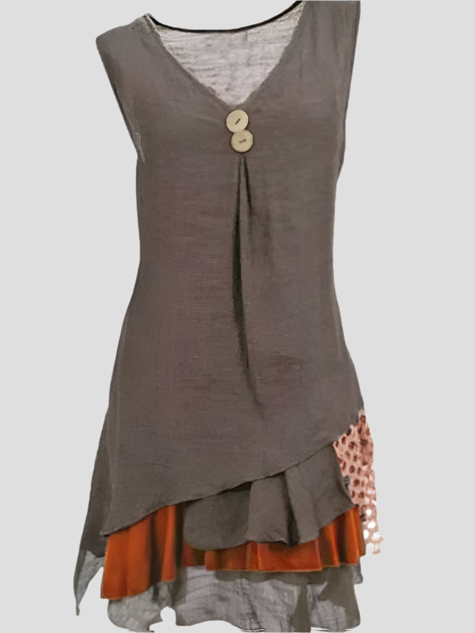 Robe Courte Décontractée Sans Manches Pour Femmes | Simple Et Polyvalente