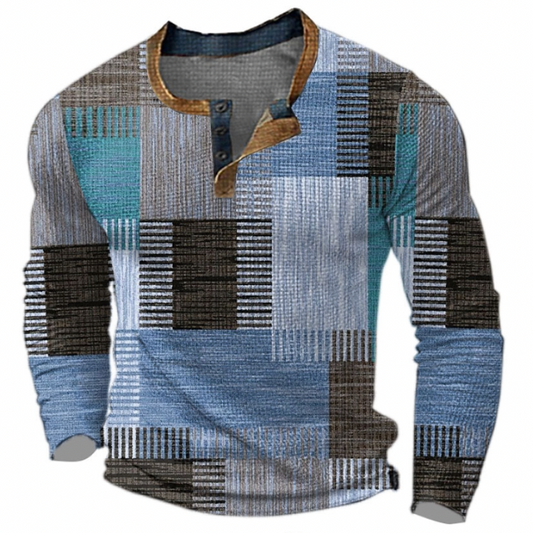 Pull à col boutonné pour homme | Style décontracté unique