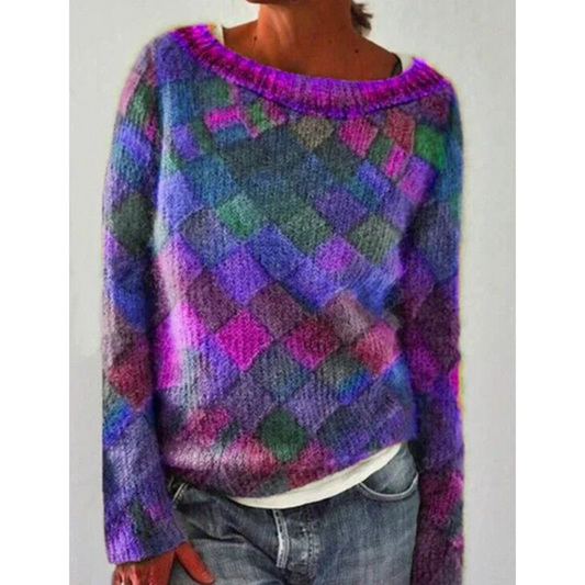 Pull multicolore femme | Look artistique et cosy