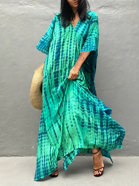 Robe caftan femme | Style bohème coloré