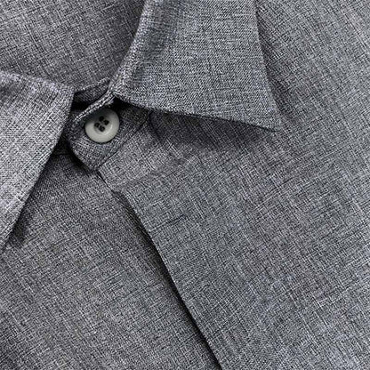 Chemise unie à col classique manches courtes | Fraîcheur estivale