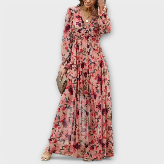 Robe longue fleurie femme | Élégance bohème