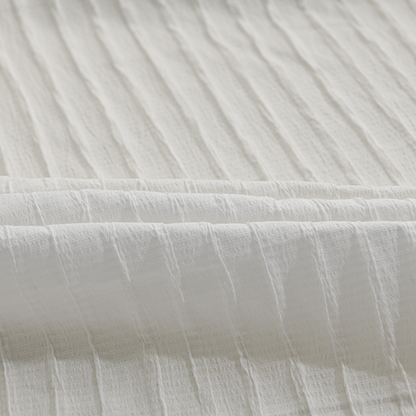 Chemise rayée unie à col classique | Élégance estivale