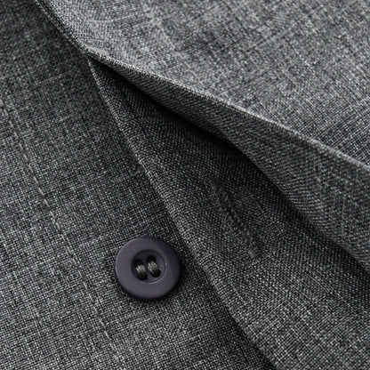 Chemise unie à col classique manches courtes | Fraîcheur estivale