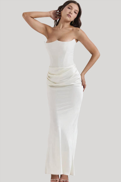 Robe Maxi Sans Bretelles Pour Femmes | Flatteuse