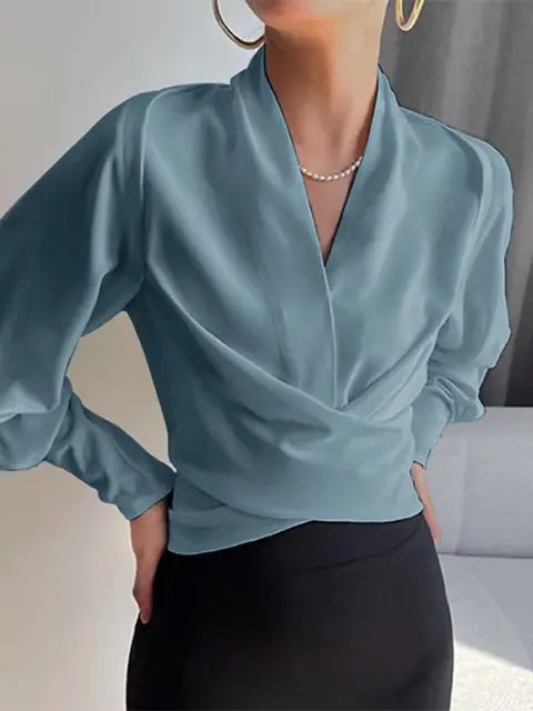 Blouse portefeuille femme | Élégance moderne