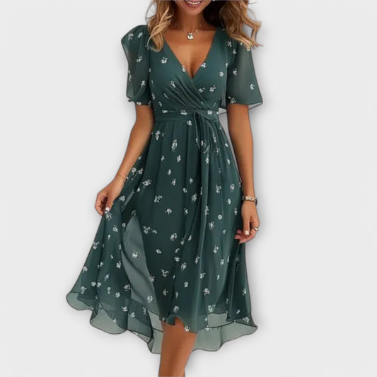 Robe midi fleurie femme | Fraîcheur estivale