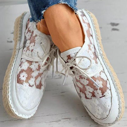Chaussures femme ajourées | Fraîcheur florale pour l'été